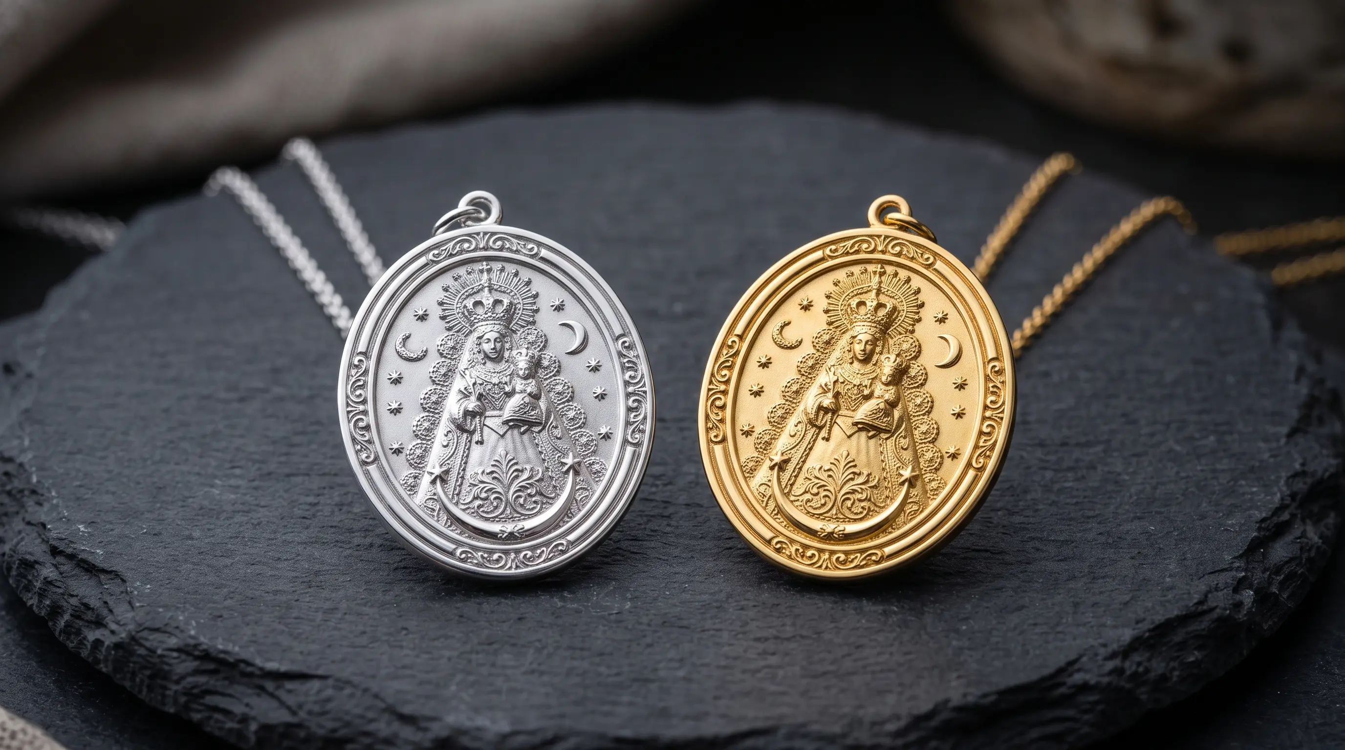 Plata de ley 925 vs oro 18k: qué elegir para tu Virgen del Rocío