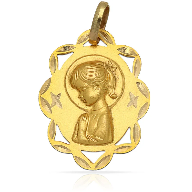 Medalla Oro 18KL V. Niña - 19x24MM