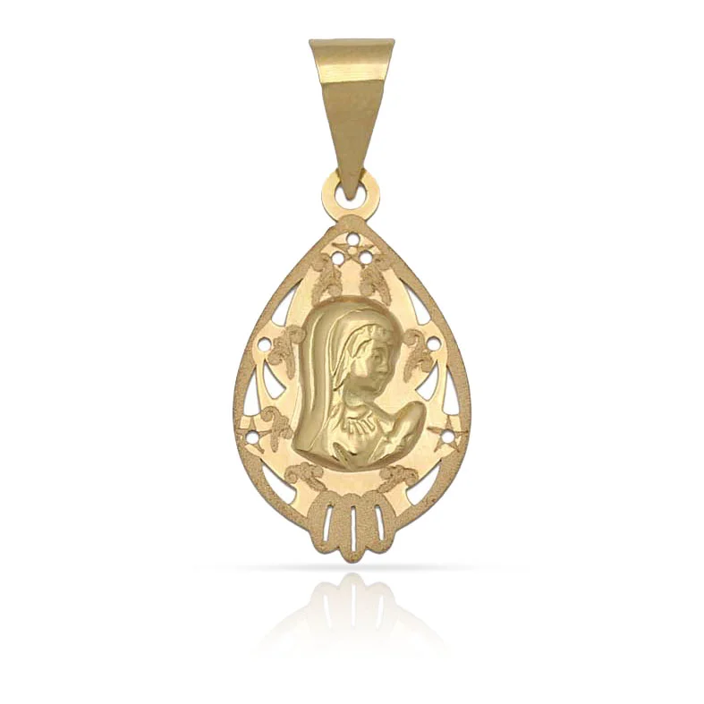 Medalla Oro 18KL Virgen Niña - 11X19MM