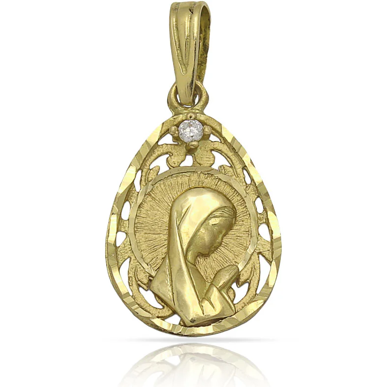 Medalla Oro 18KL Virgen Niña - 14X21MM